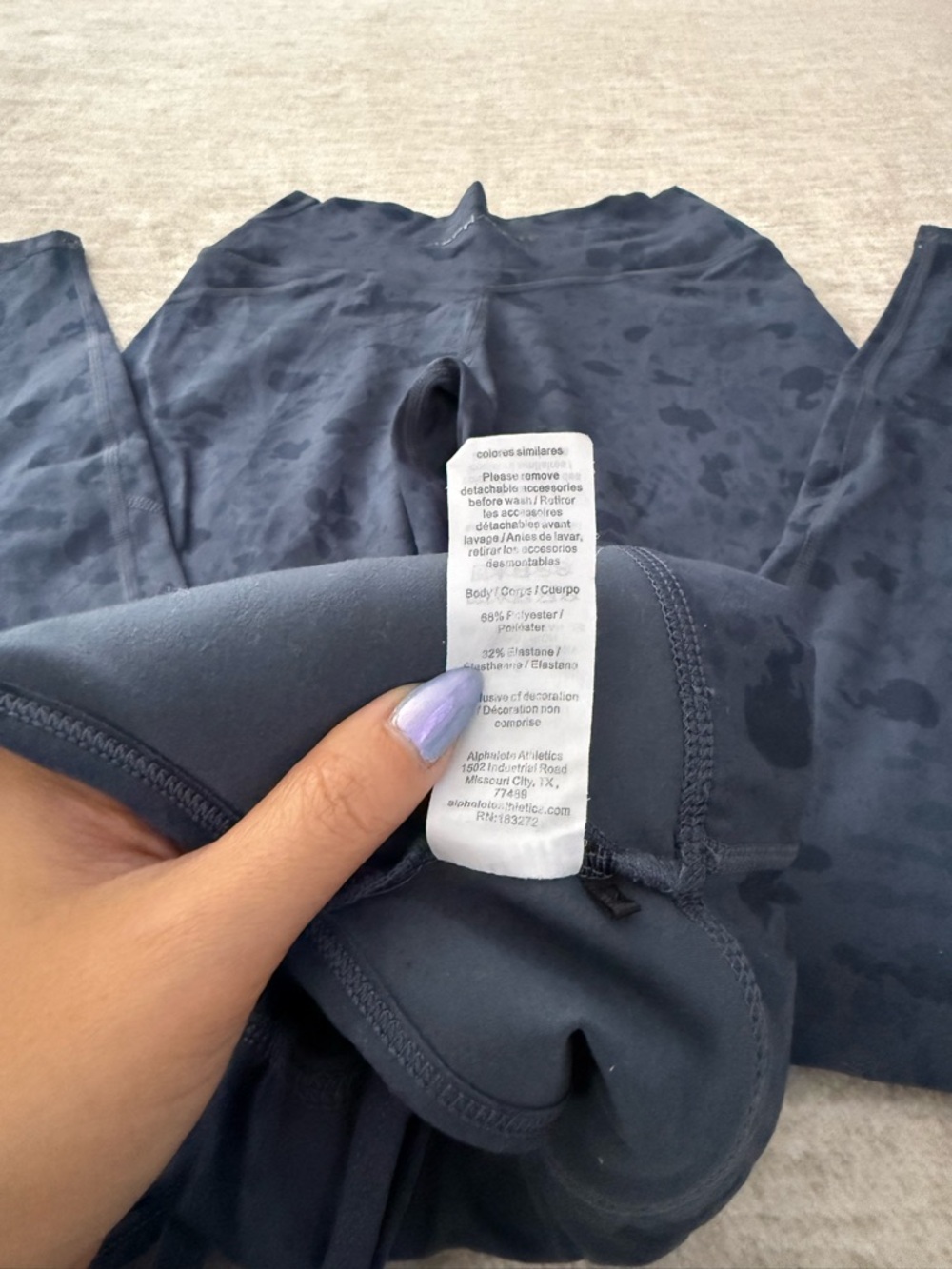 Alphalete Surface Limitless Bra and Power Legging Set — Pebble Whale Blue - Picture 4 of 7